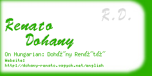 renato dohany business card